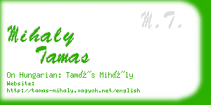 mihaly tamas business card